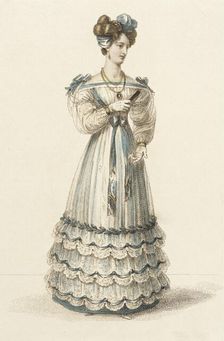 Fashion Plate (Evening Dress), 1826. Creator: Rudolph Ackermann