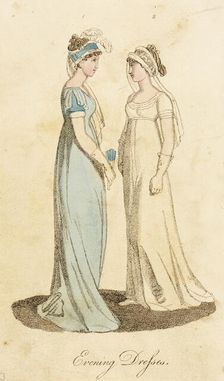 Fashion Plate (Evening Dresses), 1803. Creator: Unknown