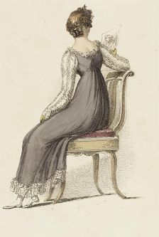 Fashion Plate (Evening Half Dress), 1814. Creator: Rudolph Ackermann
