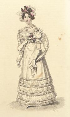 Fashion Plate (Evening Party Dress), 1824. Creator: John Bell