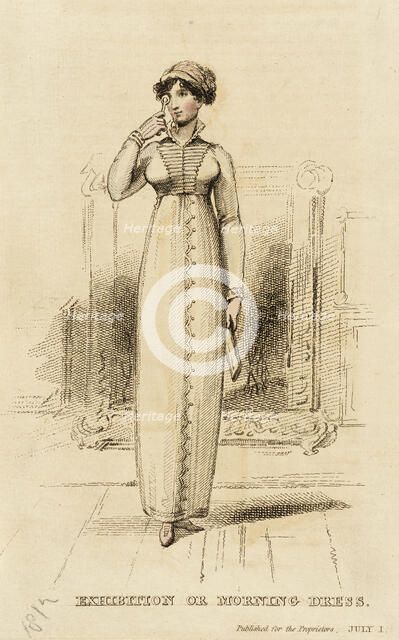 Fashion Plate (Exhibition or Morning Dress), 1812. Creator: Unknown.
