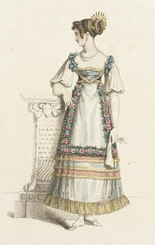 Fashion Plate (Fancy Ball Dress), 1820. Creator: Rudolph Ackermann