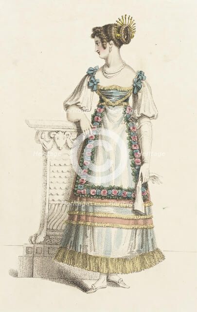 Fashion Plate (Fancy Ball Dress), 1820. Creator: Rudolph Ackermann.