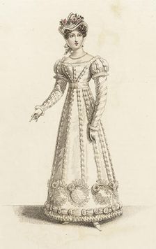 Fashion Plate (French Dinner Party Dress), 1821. Creator: John Bell