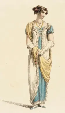 Fashion Plate (Full Dress), 1813. Creator: Rudolph Ackermann