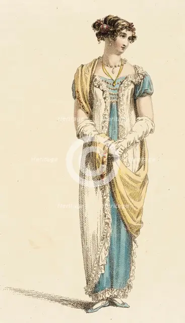 Fashion Plate (Full Dress), 1813. Creator: Rudolph Ackermann.