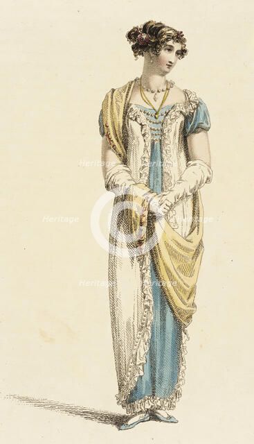 Fashion Plate (Full Dress), 1813. Creator: Rudolph Ackermann.