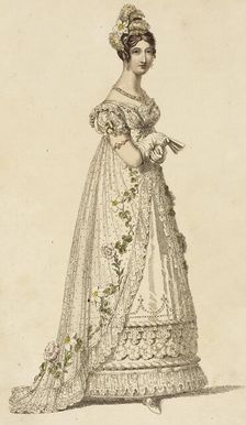 Fashion Plate (Full Dress), 1817. Creator: Rudolph Ackermann