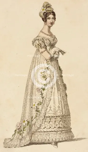 Fashion Plate (Full Dress), 1817. Creator: Rudolph Ackermann.