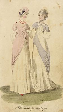 Fashion Plate (Full Dress for Decr. 1798), 1798. Creator: Unknown