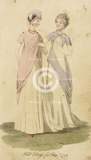 Fashion Plate (Full Dress for Decr. 1798), 1798. Creator: Unknown.