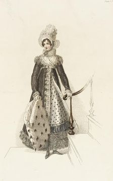 Fashion Plate (Half Mourning Walking Dress), 1819. Creator: Unknown