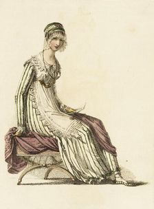 Fashion Plate (Half Dress), 1814. Creator: Rudolph Ackermann
