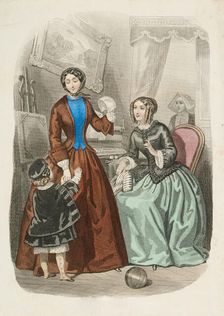 Fashion Plate - Journal des Demoiselles, 1848. Creator: Rossin