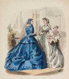 Fashion plate - Journal des Demoiselles, 1865. Creator: Gilquin fils