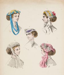 Fashion plate - Journal des Demoiselles, 1868. Creator: Unknown