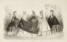 Fashion plate - Journal des Demoiselles V, 1861. Creator: Gilquin & Dupain