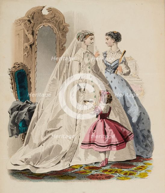 Fashion plate - Journal des Demoiselles V, 1866. Creator: Gilquin fils.