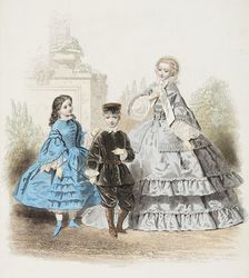 Fashion plate - Journal des Demoiselles VI, 1858. Creator: Gilquin & Dupain