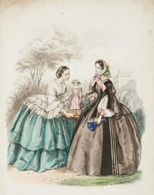 Fashion plate - Journal des Demoiselles VII, 1857. Creator: Gilquin & Dupain