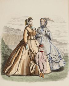 Fashion plate - Journal des Demoiselles VII, 1865. Creator: Gilquin fils