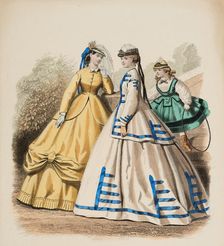 Fashion plate - Journal des Demoiselles VIII, 1865. Creator: Gilquin fils
