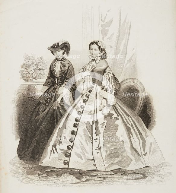 Fashion plate - Journal des Demoiselles XI, 1859. Creator: Gilquin & Dupain.