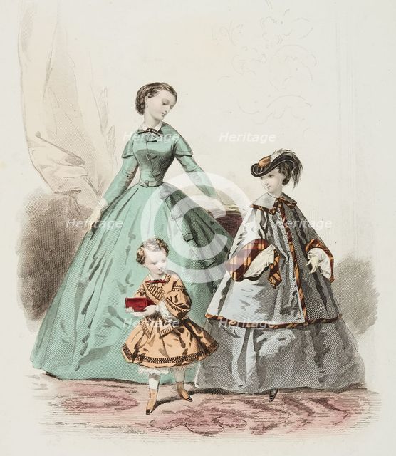 Fashion plate - Journal des Demoiselles XI, 1859. Creator: Gilquin & Dupain.