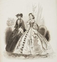 Fashion plate - Journal des Demoiselles XI, 1859. Creator: Gilquin & Dupain