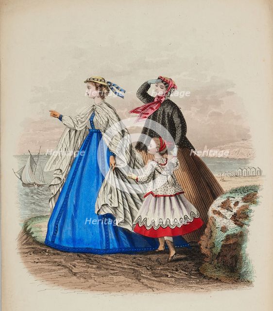 Fashion plate - Journal des Demoiselles XI, 1866. Creator: Gilquin fils.