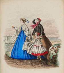 Fashion plate - Journal des Demoiselles XI, 1866. Creator: Gilquin fils