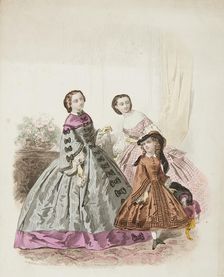 Fashion plate - Journal des Demoiselles XII, 1861. Creator: Gilquin & Dupain