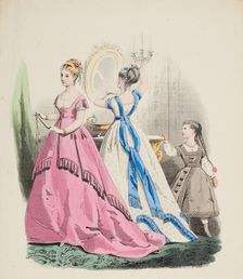 Fashion plate - Journal des Demoiselles II, 1868. Creator: Emile Préval
