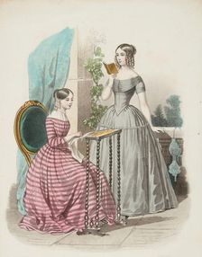 Fashion plate - Journal des Demoiselles III, 1846. Creator: Damours