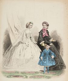 Fashion plate - Journal des Demoiselles III, 1861. Creator: Gilquin & Dupain