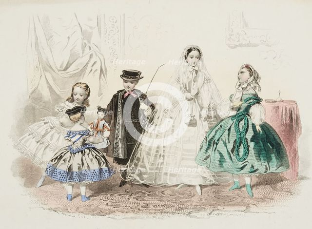 Fashion plate - Journal des Demoiselles IV, 1859. Creator: Gilquin & Dupain.