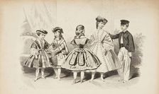 Fashion plate - Journal des Demoiselles IV, 1861. Creator: Gilquin & Dupain