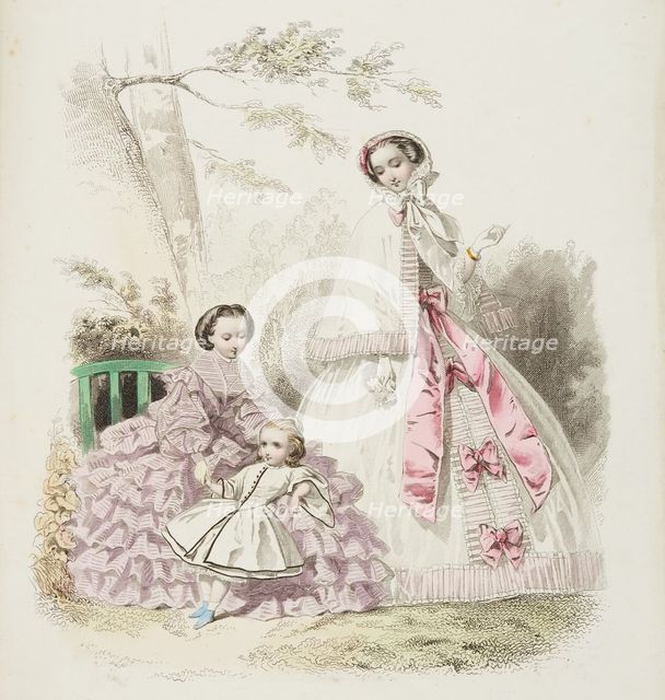 Fashion plate - Journal des Demoiselles IX, 1859. Creator: Gilquin & Dupain.