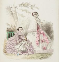 Fashion plate - Journal des Demoiselles IX, 1859. Creator: Gilquin & Dupain