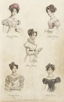 Fashion Plate (La Belle Assemblée), 1822. Creator: John Bell