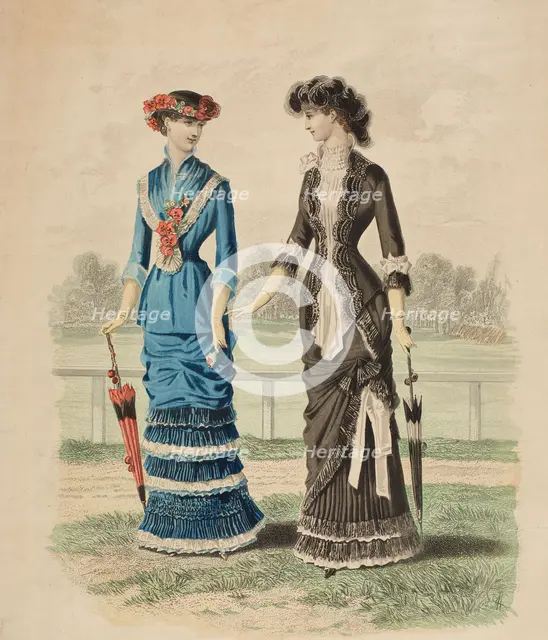 Fashion plate - Le Journal des Modes, 1880. Creator: Unknown.