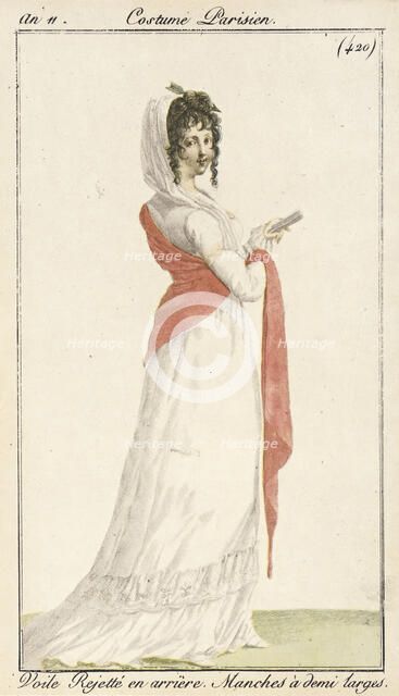 Fashion Plate (Les Modes Parisiennes), between circa 1803 and circa 1804. Creator: Unknown.