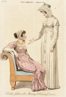 Fashion Plate (London Fashionable Morning & Evening Dresses), 1812. Creator: Unknown