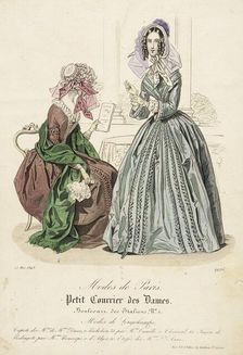 Fashion Plate (Modes de Paris), 1843. Creator: Unknown