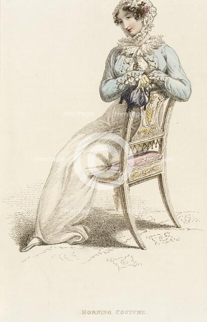 Fashion Plate (Morning Costume), 1812. Creator: Rudolph Ackermann.