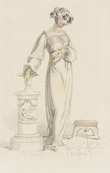 Fashion Plate (Morning Dress), 1812. Creator: Rudolph Ackermann