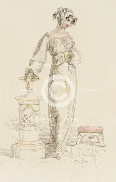 Fashion Plate (Morning Dress), 1812. Creator: Rudolph Ackermann.