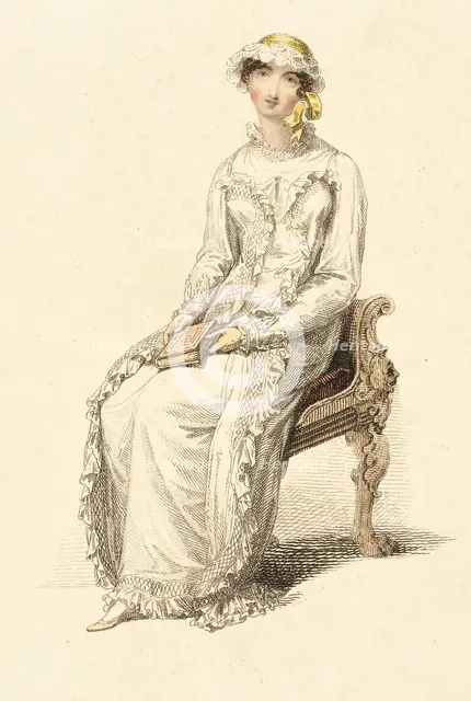 Fashion Plate (Morning Dress), 1813. Creator: Rudolph Ackermann.