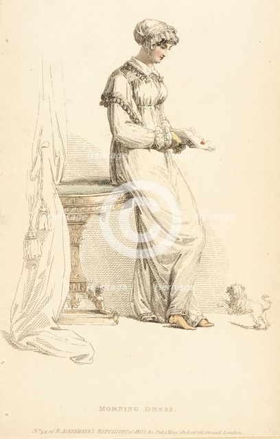 Fashion Plate (Morning Dress), 1813. Creator: Rudolph Ackermann.