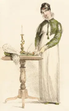 Fashion Plate (Morning Dress), 1813. Creator: Rudolph Ackermann